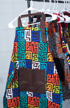 Hand made African Print Apron- 12